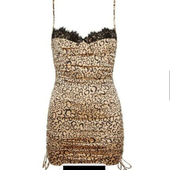 For Love & Lemons XS Leopard Print Bodycon Minidress - Picture 1 of 3